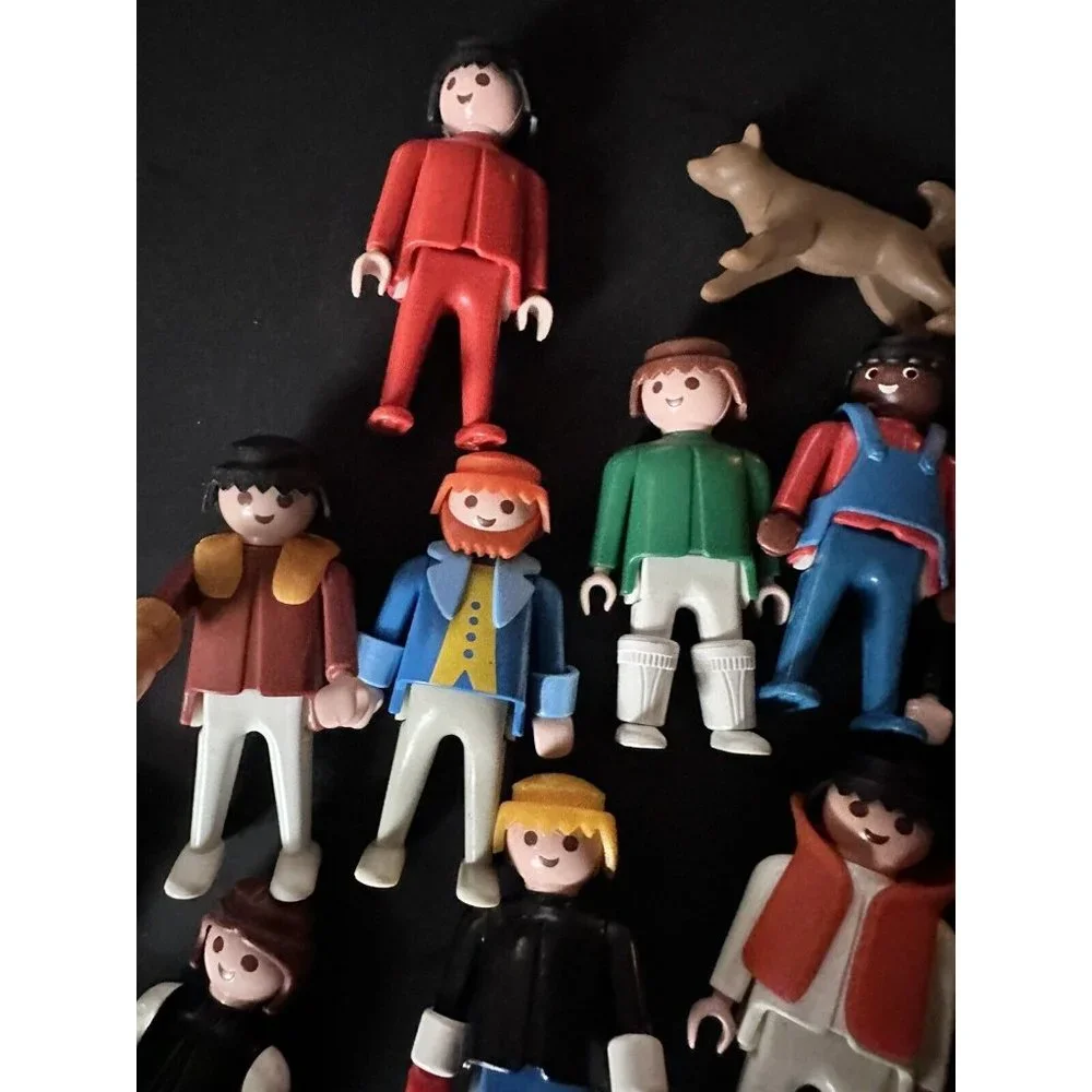 Vintage 1974 Geobra Playmobile Figures And animals Set‎
